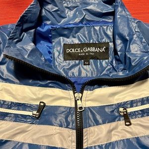 Dolce & Gabbana Retro Track Jacket, Blue/White